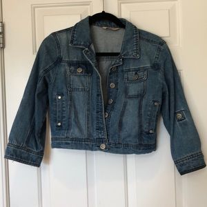 Cropped jean jacket
